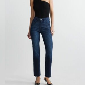 DL1961 Womens Cindy Slim Boot Cut Dark Wash Jeans Size